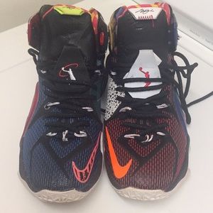 Lebron James XII SE multicolor sneakers size 7